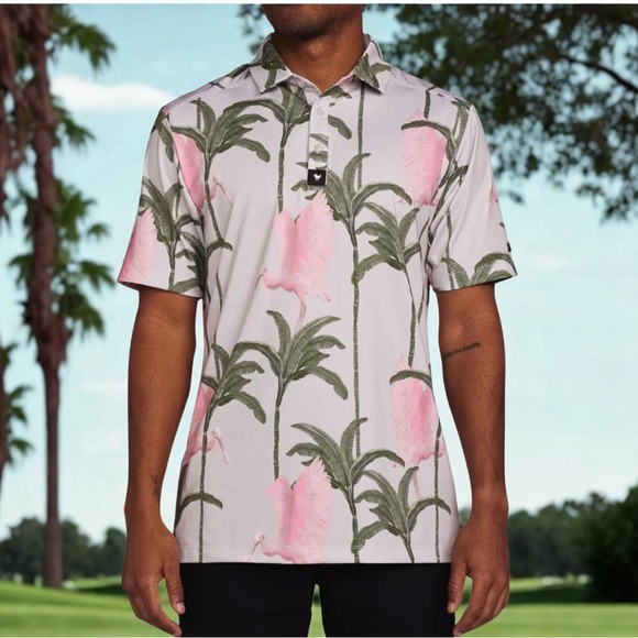 Bad Birdie Flamingo Low Golf Polo Men xl - Picture 13 of 14